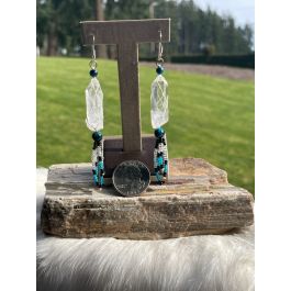 Blue Tiger Eye Earrings